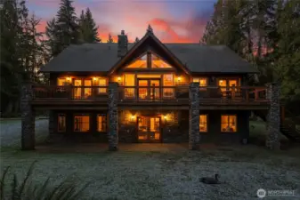 Back view of the home