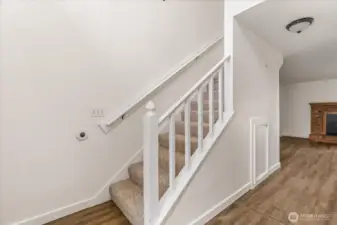 Brand new carpet leads you upstairs to the 3 bedrooms and 2 full bathrooms.