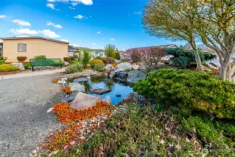 Nice sitting area outside of the Community Center.