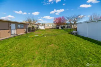 Large dog park by the fitness center.