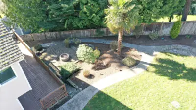 Aerial of Partial Back Yard