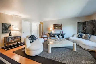 Another view of the living room. Great floor plan with the Primary Suite on one side of the home and two bedrooms on the other.
