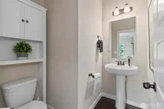 Half bathroom located on the main floor.