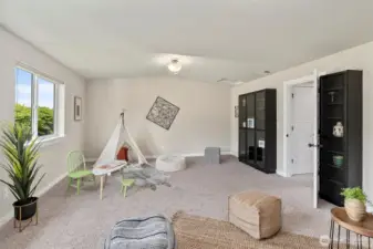HUGE rec room for movie nights, lounging or play!