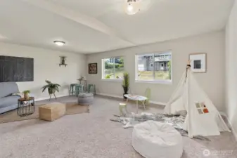 HUGE rec room for movie nights, lounging or play!