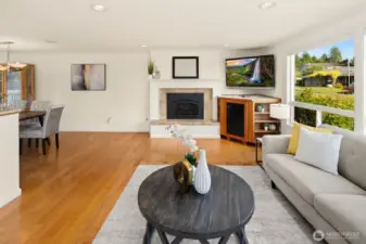 Fireplace and Living Room