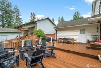 Back deck off main level!