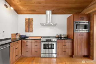 Kitchen with Soapstone counters,