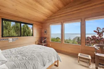 Primary bedroom with a beautiful view