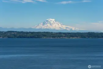 Views of Mount Rainier from the beach