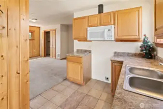 Bonus room with sink and microwave