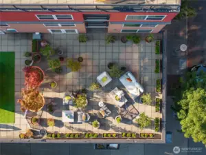 Aerial view of the terrace - all of this is your private space, not shared with any neighbors!