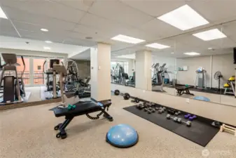 No need for a gym membership when you have this awesome fitness center at your disposal, right at home.