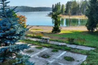 View of your waterfront from the front yard.