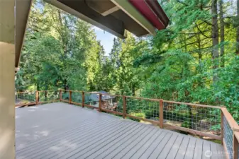 Spacious hosting deck