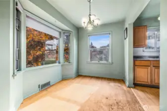 Dining area off kitchen—great potential to open concept.