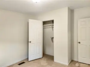 Great closet space to keep everything neat and tidy.
