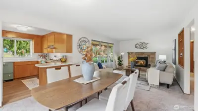 Open-concept living and dining area with effortless connection to the kitchen for comfortable everyday living.