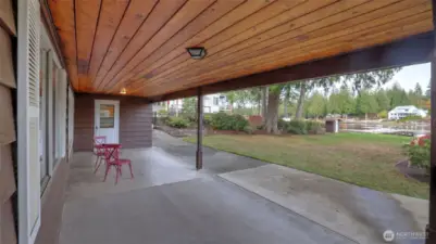 Large covered patio for year-round entertaining