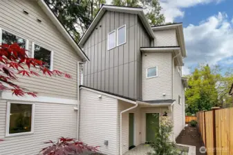 Back door from kitchen out to parking and storage room
