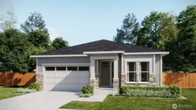 This is a picture of a model and is a sample of what the exterior home will look like