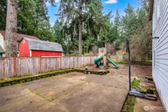 backyard with play toy