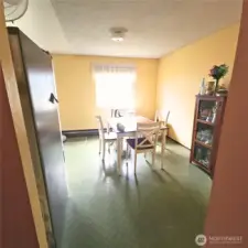 Dining area has space to increase kitchen