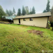 Fully fenced back yard