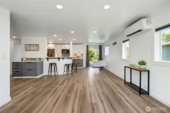 The new mini-split keeps the house nice and cozy warm during the cold months and cool during the warm months with AC