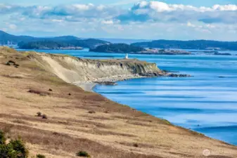 Iconic San Juan Island coastal scenery near Cape San Juan, featuring sweeping blufftop vistas, protected shoreline, and serene Pacific Northwest beauty just moments from the property.