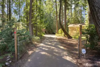 Fully fenced with gated driveway