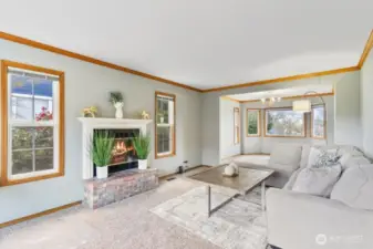 Cozy gas fireplace!