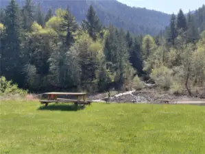 Picnic Area with nearby Portable Toilet