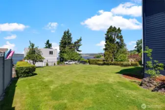 Huge backyard with tons of possibilities.