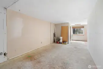 Roughed in primary bedroom