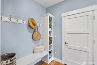 Nice size Mudroom for coasts, shoes and storage