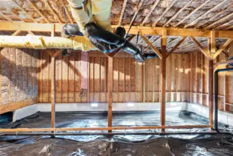 This unfinished 1,000 sqft basement ready to be your bonus room or media room or gym.