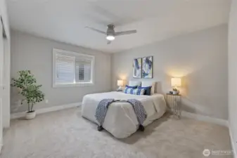Spacious 2nd bedroom, light and bright with great storage