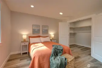 Spacious walk-in closet