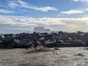 Storm watch at the North Jetty