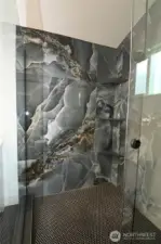 Showstopper shower with sleek finishes and spa-like appeal!