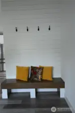 Charming built-in entry bench ~ perfect for removing coats & shoes.