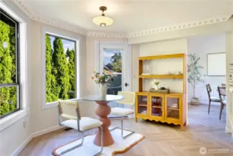 Breakfast nook overlooking the backyard for a relaxing retreat