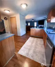 Kitchen view facing living room