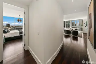 primary off to the left of entry