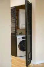 Washer and dryer in the unit.