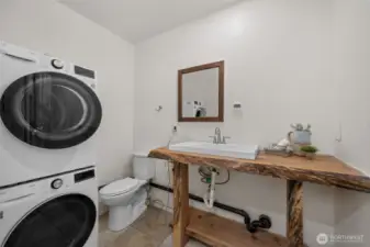 ADU laundry and half bath