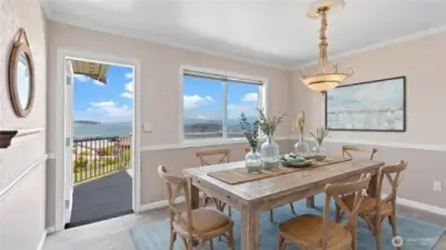 Dining Room w/deck just outside door