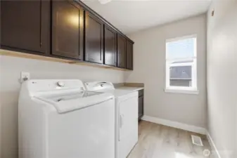 Upstairs laundry room