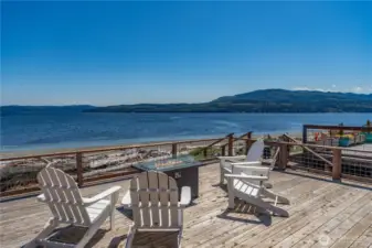 One of the biggest decks in the community with views of Discovery Bay & Olympic foothills